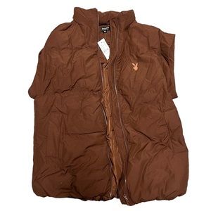 Playboy X Pacsun Zip Up Puffer Vest NWT